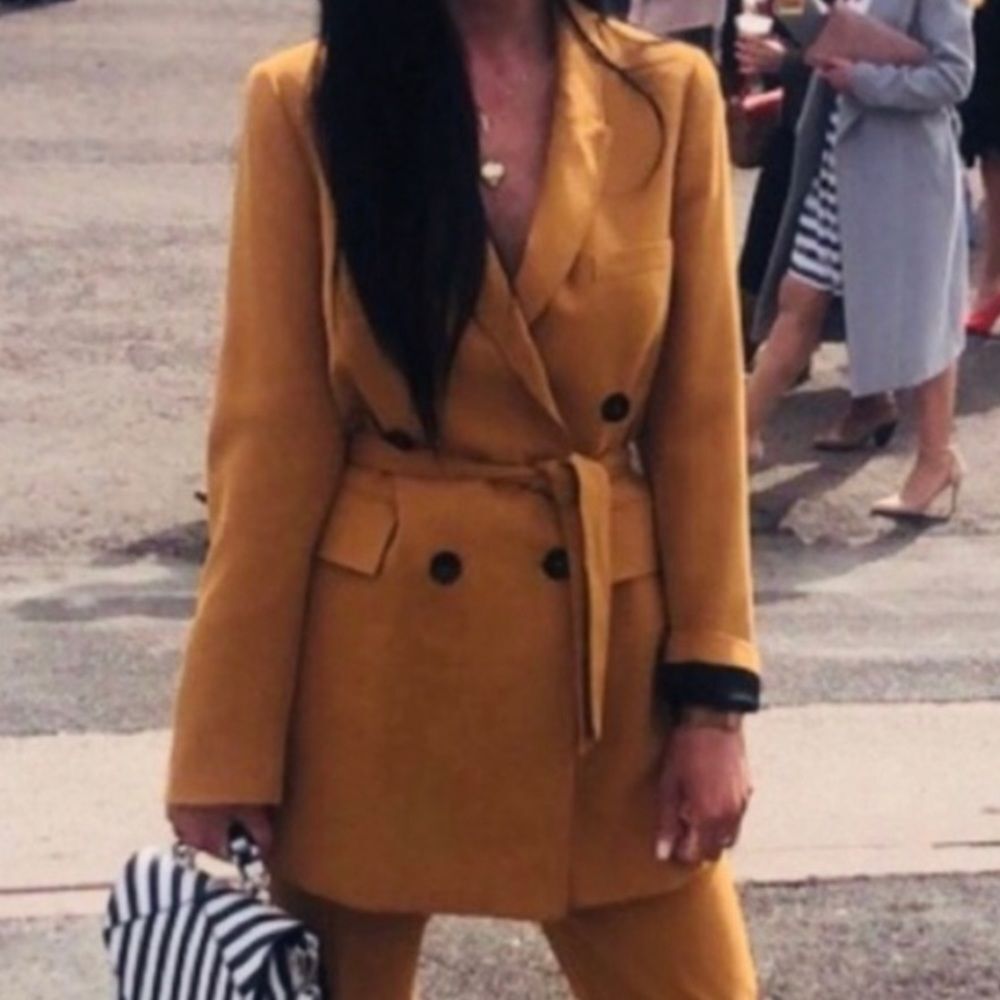 Zara mustard blazer jacket size small